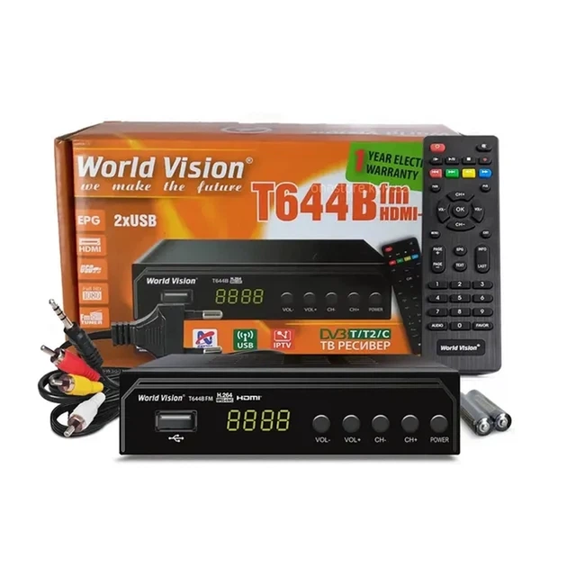 Тюнер World Vision T644B FM HDMI-CEC DVB-T2 - Фото 3 Тюнер World Vision T644B FM HDMI-CEC DVB-T2 - зображення 3