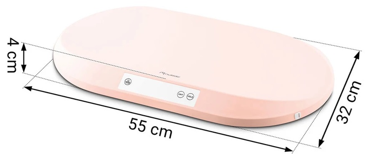 Ваги для немовлят Ricokids Nukido NK-950 Рожеві (5903890623425) - зображення 3