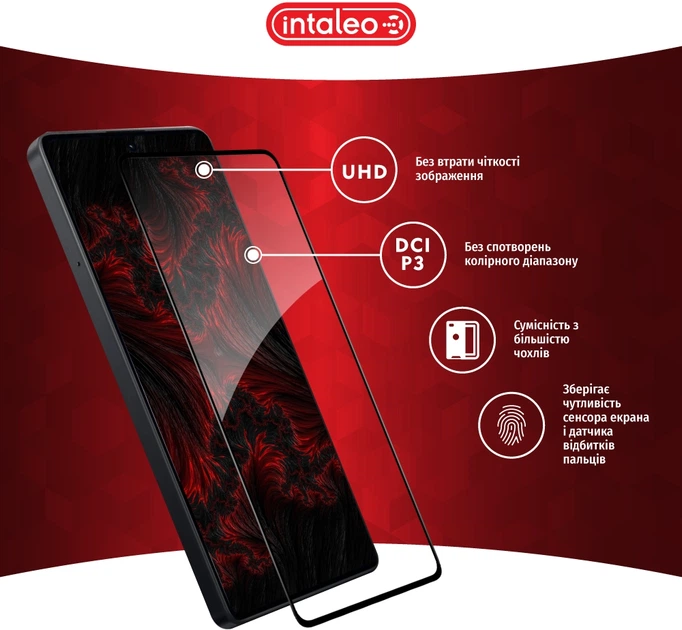 Защитное стекло для смартфона Xiaomi Redmi Note 14S 4G Intaleo 9H 3D Black (1283126620836) - Фото 4 Защитное стекло для смартфона Xiaomi Redmi Note 14S 4G Intaleo 9H 3D Black (1283126620836) - изображение 4