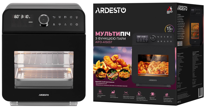 Мультипіч аерофритюрниця напівпрофесійна Ardesto AIFO-A150ST на 15 літрів - зображення 8