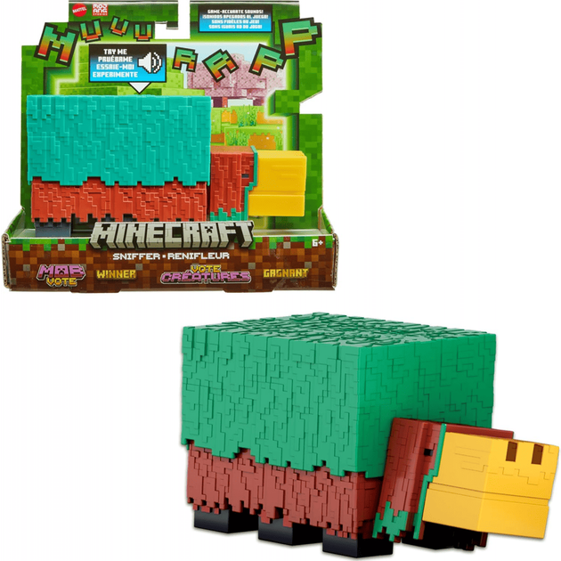 Интерактивная фигурка Mattel Minecraft Нюхач Майнкрафт HXM85 - Фото 5 Интерактивная фигурка Mattel Minecraft Нюхач Майнкрафт HXM85 - изображение 5