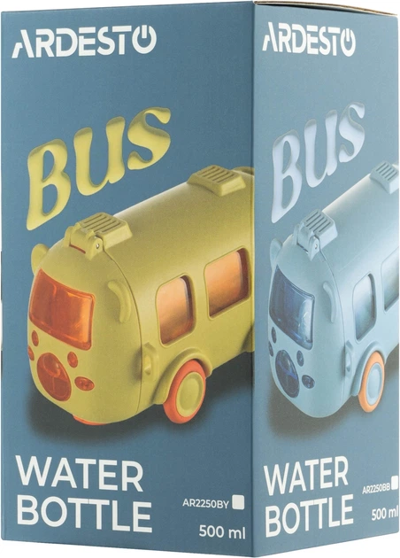 Бутылка для воды Ardesto Bear Bus 500 мл пластик Белая (AR2250BE) - Фото 9 Бутылка для воды Ardesto Bear Bus 500 мл пластик Белая (AR2250BE) - изображение 9