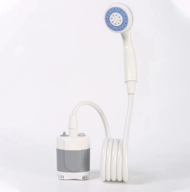 Душ портативний кемпінговий USB Travel shower на акумуляторі білий з синім (RZN-23096179) - изображение 3