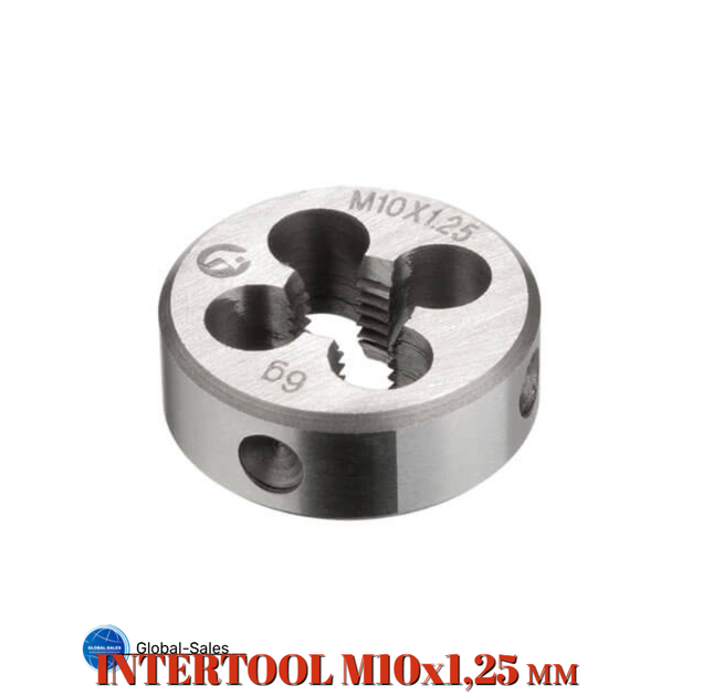 Плашка Intertool M10 х 1.25 (SD-8230) - Фото 1 Плашка Intertool M10 х 1.25 (SD-8230) - изображение 1