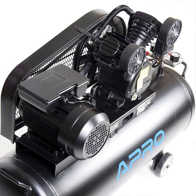 Компресор двоциліндровий Apro OFD-100MX 8Бар 2.8кВт 430л/хв 100л (2 крана) + олія 0,2л (850179) - Фото 3 Компресор двоциліндровий Apro OFD-100MX 8Бар 2.8кВт 430л/хв 100л (2 крана) + олія 0,2л (850179) - зображення 3