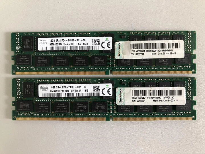 Оперативна пам'ять Hynix 32GB (16+16GB) DDR4 PC4-2400T-RB1 RDIMM