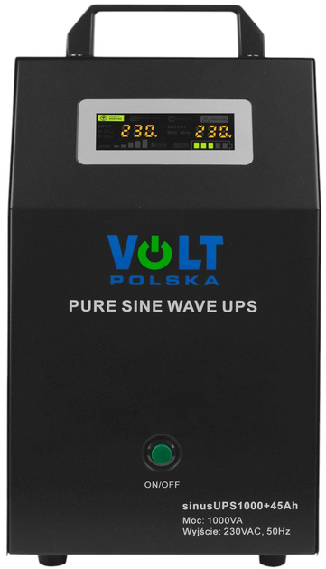 UPS Volt Polska Sinus UPS 1000 + 45Ah (700/1000) (3SR900WA45) - obraz 1