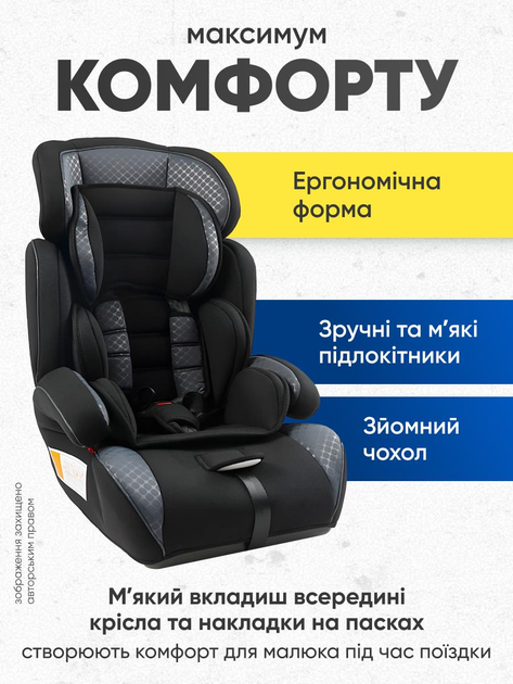 Автокресло детское кресло в авто для детей универсальное трансформер регулировка спинки - изображение 3