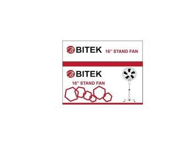 Напольный вентилятор BITEK 40 см, 100 Вт, 5 пластиковых лопастей для работы - изображение 2