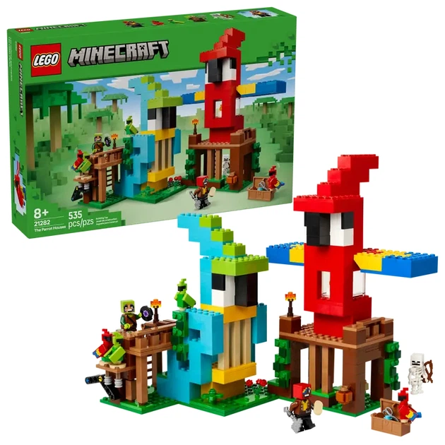 Конструктор LEGO Minecraft Будиночки для папуг 535 елементів (21282) - Фото 3 Конструктор LEGO Minecraft Будиночки для папуг 535 елементів (21282) - зображення 3