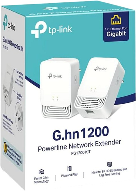 Zestaw gigabitowych adapterów TP-Link Powerline G.hn1200 Starter Kit (PG1200 KIT) - obraz 2