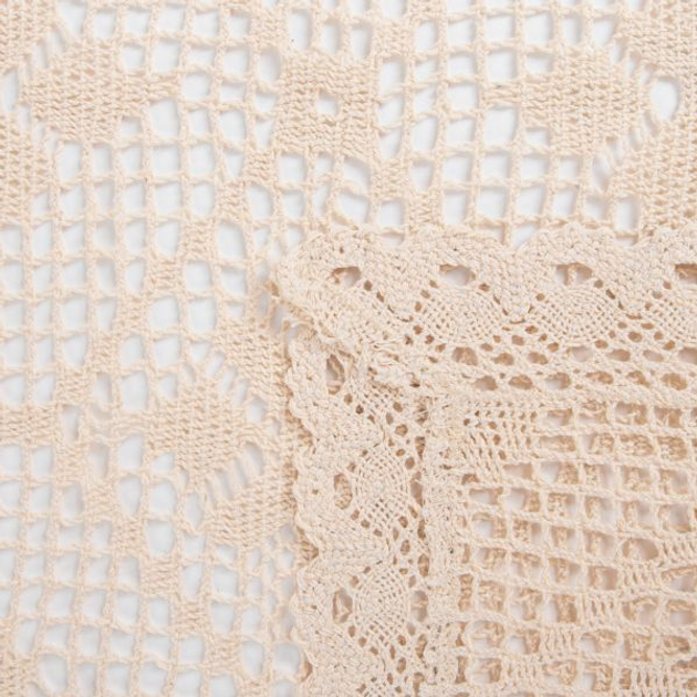 Obrus Homla Crochet szydełkowy Beżowy 130 x 170 cm (5904183887289) - obraz 3