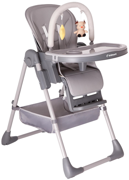 Krzesełko do karmienia Kidnort Jordgubbe szare (5902983625681) - obraz 1