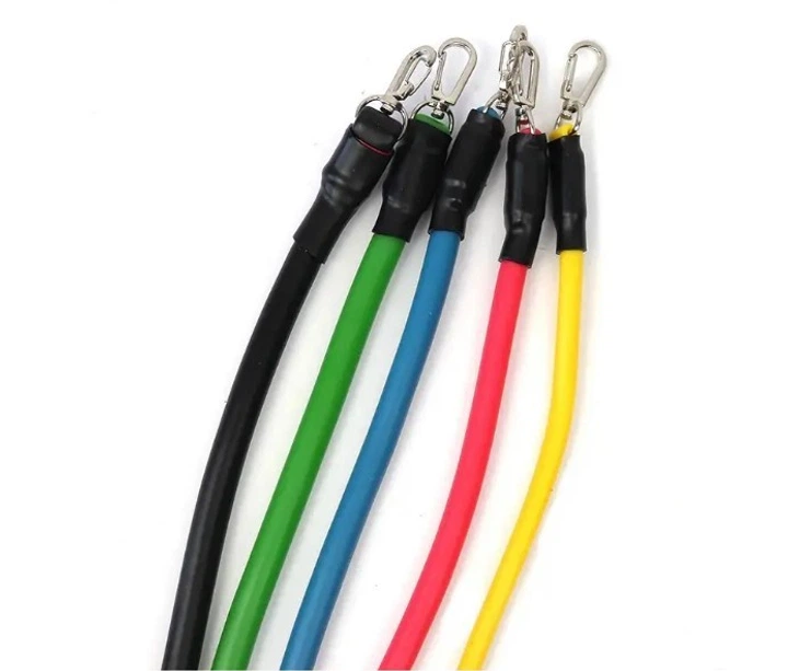 Набор эспандеров для фитнеса в чехле многофункциональный 5 жгутов Power Resistance Bands - изображение 4