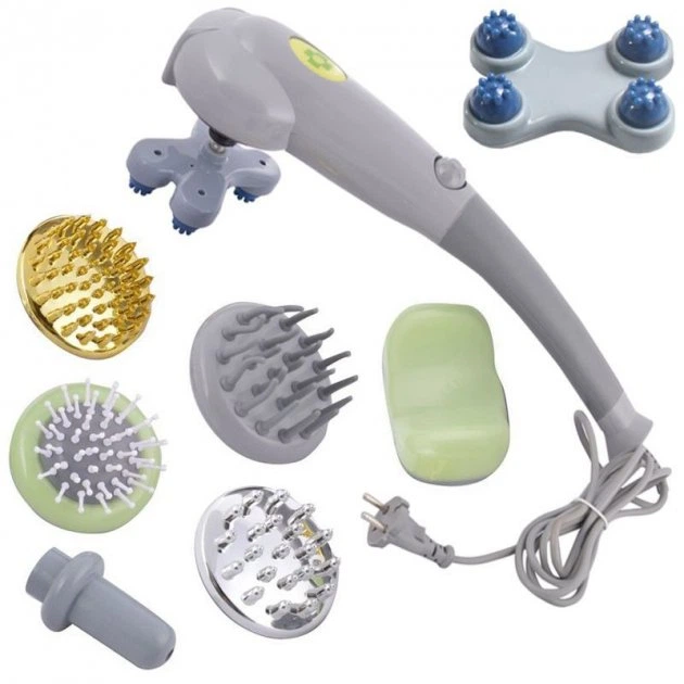 Ручной вибрационный массажер для тела Maxtop Magic Massager 8 насадок - изображение 2