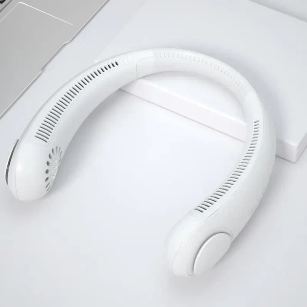 Вентилятор на шею NECK COOLER портативный с аккумулятором Белый - изображение 4