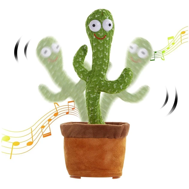 Танцующий кактус поющий 120 песен с подсветкой работает от аккумулятора Dancing Cactus - изображение 2