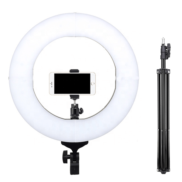 Селфи лампа и LED освещением Tripod Stand Plug Powered 14" ZM336 3200-5600K высота штатива 180 см 6Вт - изображение 2