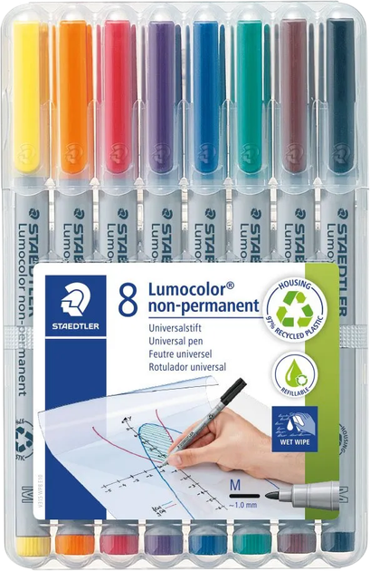 Набір маркерів Staedtler Lumocolour 1 мм 8 шт (4007817309339) - зображення 1