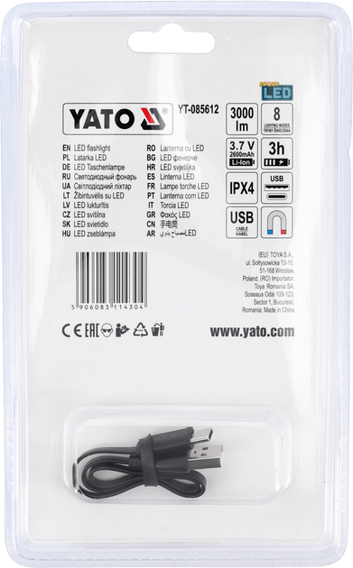 Latarka akumulatorowa Yato 30 w 3000 lm YT-085612 (5906083114304) - obraz 7