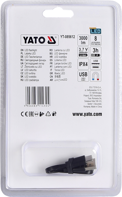 Latarka akumulatorowa Yato 30 w 3000 lm YT-085612 (5906083114304) - obraz 8
