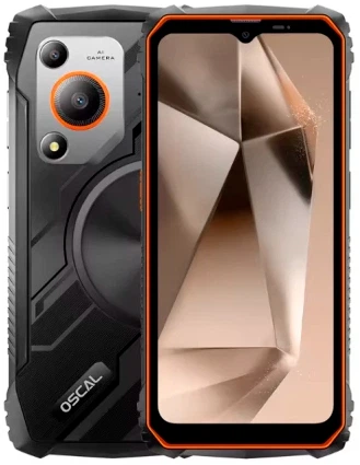 スマートフォン本体 BLACKVIEW OSCAL MARINE 4+8GBRAM128GBROM Мобільний телефон Blackview Oscal Marine 1 4/128GB Black-Orange
