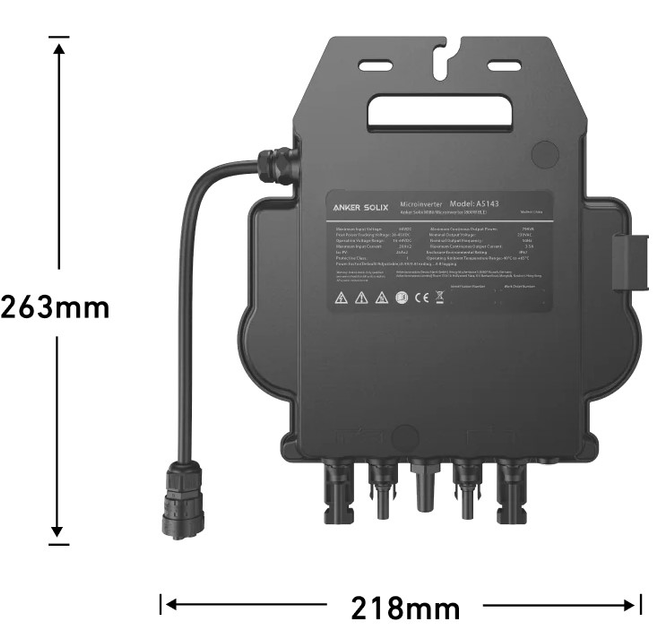 Мікроінвертор Anker Solix MI80 800 Вт (A5143411 + A5602411) - зображення 3