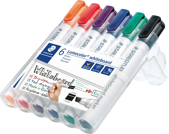 Zestaw markerów Staedtler Lumocolor do białych tablic 6 szt (4007817314326) - obraz 2