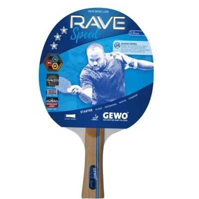 Ракетка для настольного тенниса Gewo Rave Speed FL (860100001) (931043) - Фото 1 Ракетка для настольного тенниса Gewo Rave Speed FL (860100001) (931043) - изображение 1