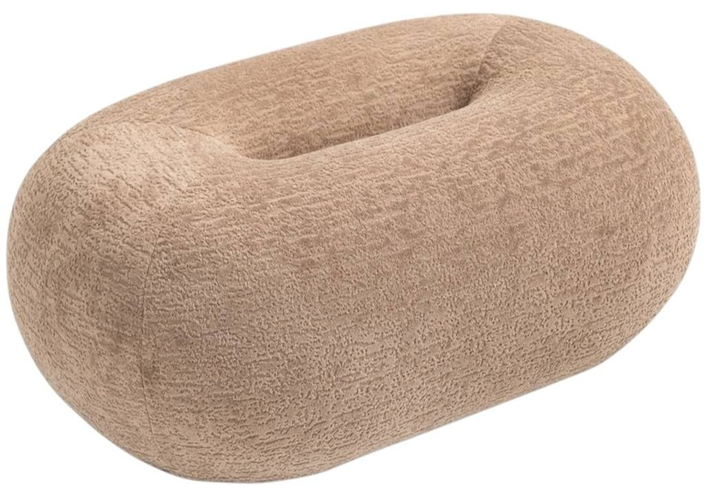 Pufa HOMLA LUNCTA 82 x 52 x 34 cm Beżowy 743757 (5906496743757) - obraz 1