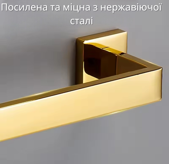 Комплект обладнання для ванної кімнати 3 в 1 колір золота Аксесуари ванної Гачок для халатів Вішалка для рушників - зображення 12