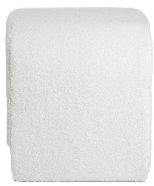 Pufa HOMLA HUGILL w tkaninie TEDDY 40 x 40 x 40 cm ecru 704574 (5906496704574) - obraz 2