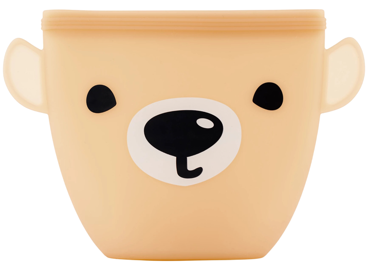 Torebka-miseczka na przekąski Kidnort Retter Mjolk silikonowa Beżowa 350 ml (5902983624332) - obraz 1