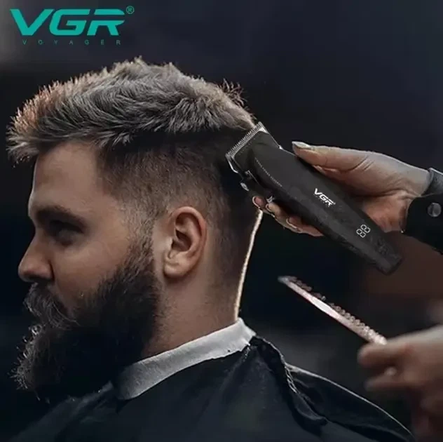 Профессиональный беспроводной набор VGR V-640 для стрижки с аккумуляторной машинкой и триммером 9566 - Фото 6 Профессиональный беспроводной набор VGR V-640 для стрижки с аккумуляторной машинкой и триммером 9566 - изображение 6