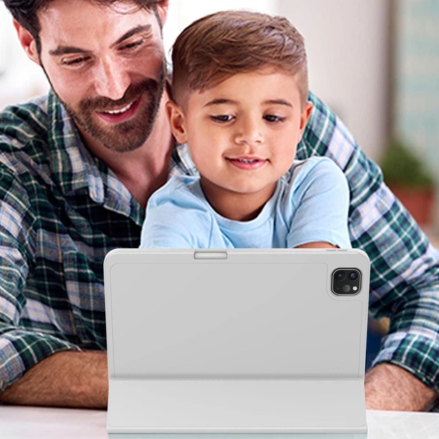 Силиконовый чехол обложка + Pencil Direct Charge + Pencil Holder BBM1 для iPad Pro 11" 2024 (M4)/2025(M5) Серый - изображение 7
