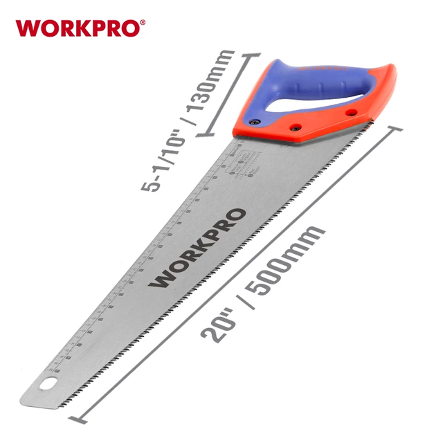 Ножовка по дереву WORKPRO 500 мм PRO W016034 - изображение 3