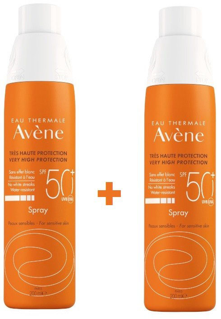 Zestaw sprejów przeciwsłonecznych Avene Solaire SPF50+ 2x200 ml (3282779423038) - obraz 1