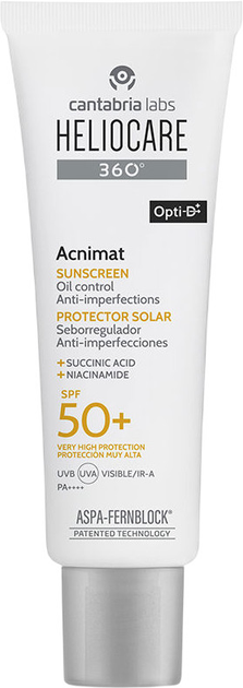 Krem przeciwsłoneczny Cantabria Labs Heliocare 360° Acnimat do skóry trądzikowej matujący 50 ml (8436574364460) - obraz 1