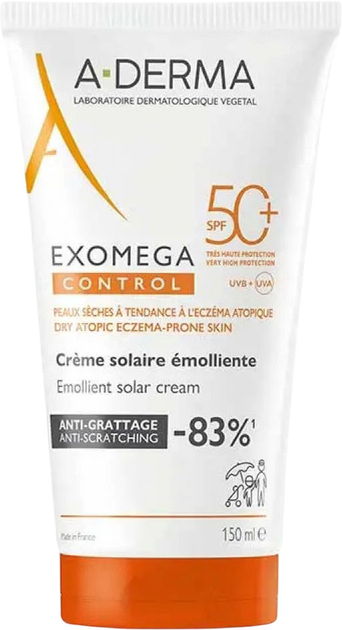 Krem przeciwsłoneczny A-Derma Exomega Control Emolientny SPF50+ 150 ml (3282770397765) - obraz 1