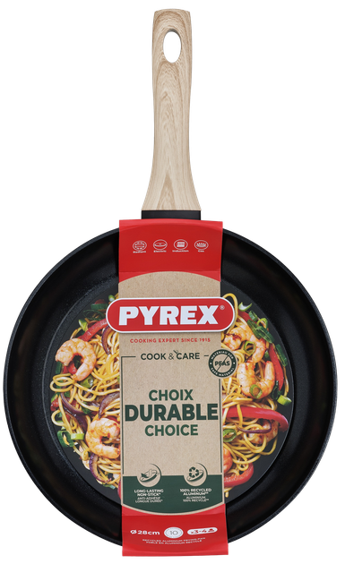 Сковорода Pyrex Cook&Care 28 см без кришки - Фото 7 Сковорода Pyrex Cook&Care 28 см без кришки - зображення 7
