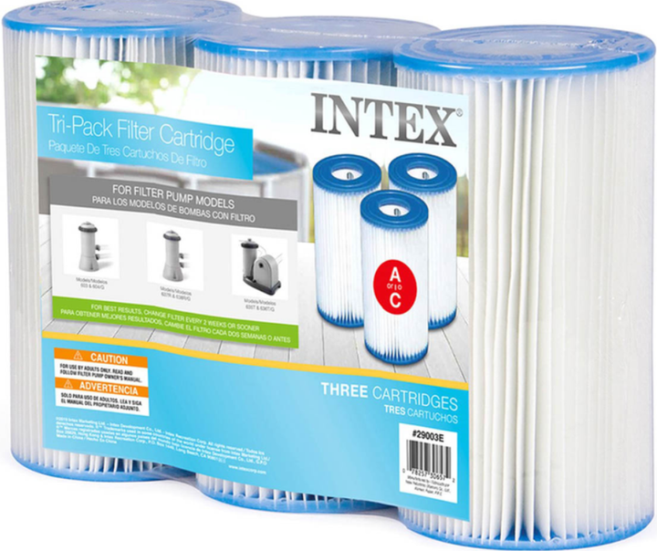 Картриджи для фильтра Intex тип A 3 шт для эффективной очистки воды 10,9 x 20,2см (IND-29003) - изображение 4
