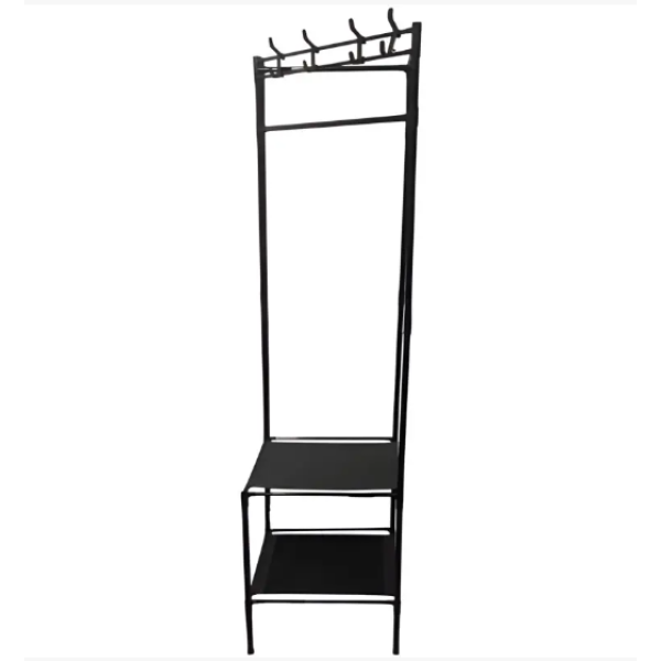 Кутова підлогова вішалка-стелаж Corner coat rack з поперечиною для вішалок у передню 180х45х45 см (NO9603-AV) - зображення 6