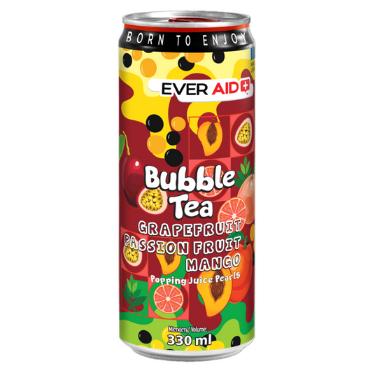 Напій безалкогольний Ever Aid Bubble Tea Grapefruit Passion Fruit Mango 330 мл - Фото 1 Напій безалкогольний Ever Aid Bubble Tea Grapefruit Passion Fruit Mango 330 мл - зображення 1