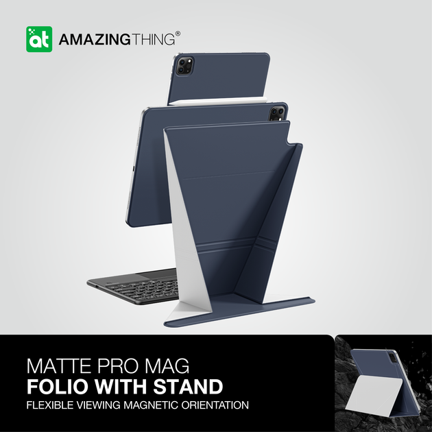 Чохол-книжка AmazingThing Matte Pro Mag Folio with Stand для iPad Pro 11"/Air 11" (2024/2025) Titan Blue (IPAD11MPMBU) - зображення 4