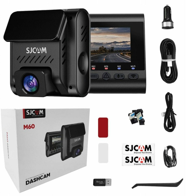 Відеореєстратор SJCAM Dashcam M60, WIFI, GPS, 4K, HDR (6972476162930) - зображення 4