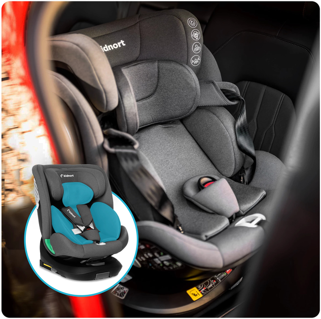 Fotelik samochodowy Kidnort Radjur DK-080137 40-150 cm czarny (5902983624813) - obraz 7