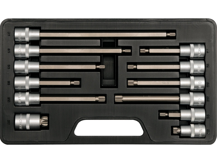 Zestaw kluczy trzpieniowych YATO Spline 1/2" 12 szt (YT-7753) - obraz 1