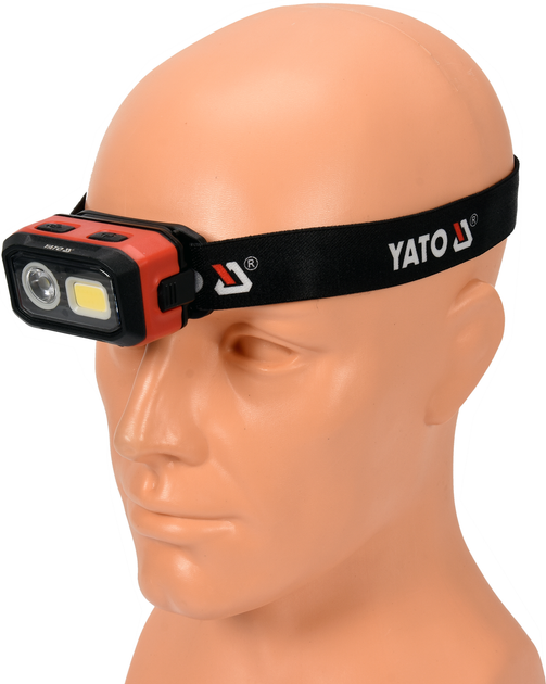 Latarka czołowa Yato 500 lm aku 3 x aaa czujnik ruchu YT-08593 (5906083072611) - obraz 3