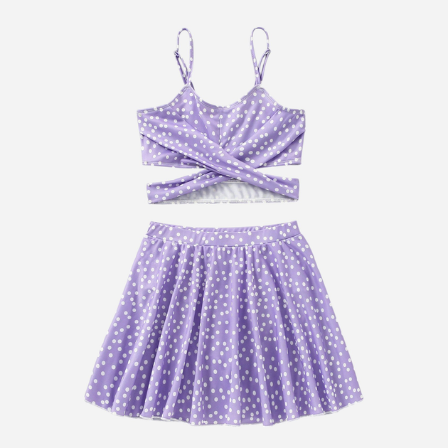 Подростковый раздельный купальник + юбка для девочки SHEIN GD-00164667 152 см Фиолетовый (DN3012300047805) 