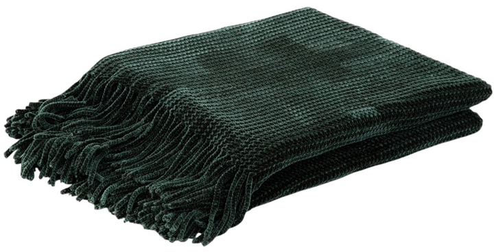 Ковдра Homla Chenille із шенілу 130 x 170 см Зелена (5904183856018) - зображення 1